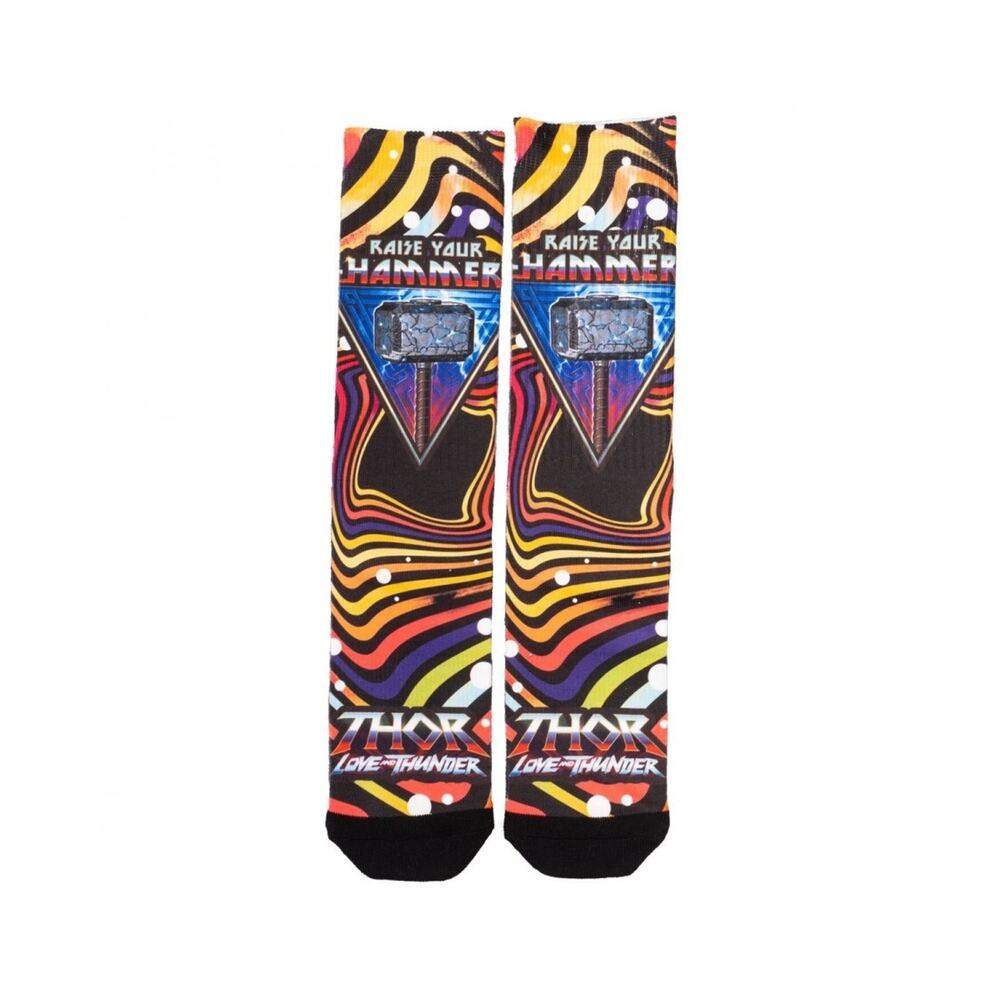 Exclusive Limited Ed. THOR: LOVE AND THUNDER ALL OVER PRINT 1 PAIR CREW SOCKS